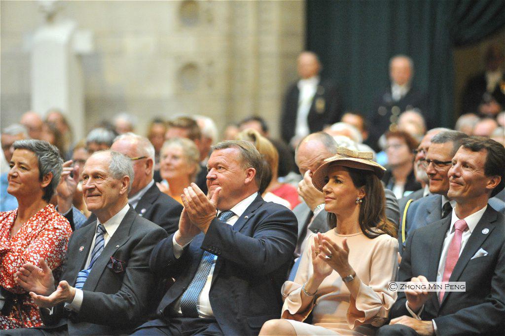 Prins Joachim og Prinsesse Marie af Danmark er til stede med fungerende statsminister Lars Loekke Rasmussen ved en festgudstjeneste paa Koebenhavns Raadhus