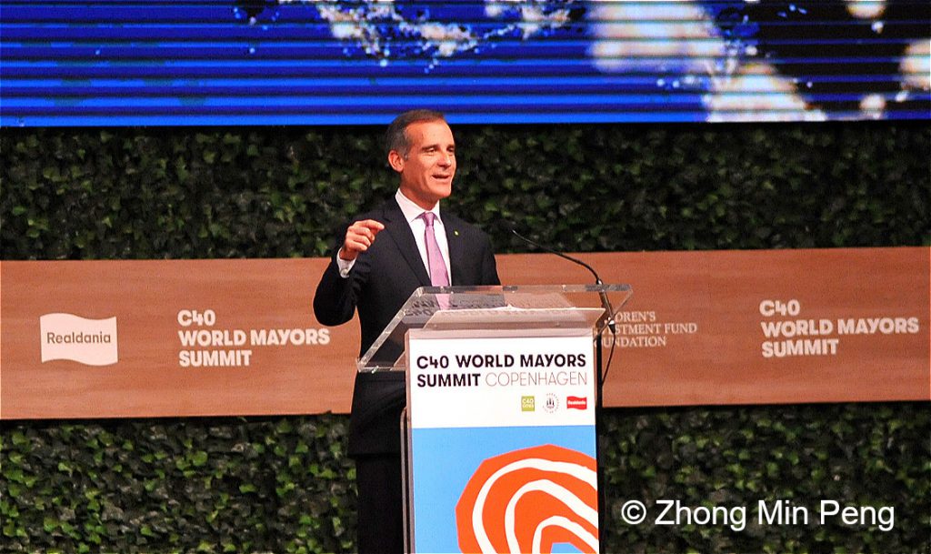 9 Mayor Eric Garcetti was elected Chair of the C40 Cities Climate Leadership