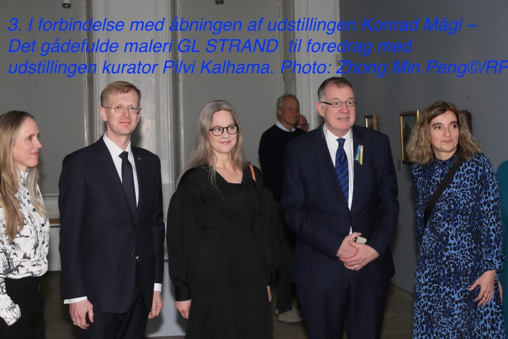 3.I forbindelse med åbningen af udstillingen Konrad Mägi – Det gådefulde maleri GL STRAND til foredrag med udstillingen kurator Pilvi Kalhama.