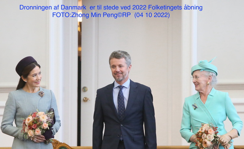 Dronningen af Danmark er til stede ved 2022 Folketingets åbning