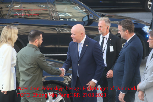 Præsident Zelenskyjs besøg i Folketinget af Danmark